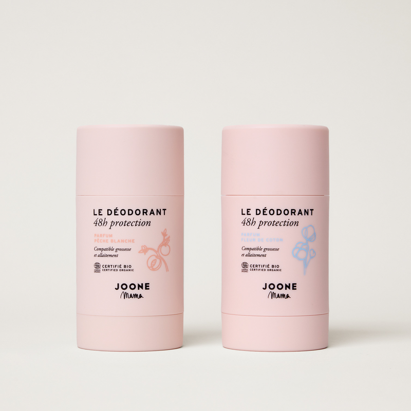 Duo de déodorants pêche et fleur de coton (COSMOS ORGANIC)