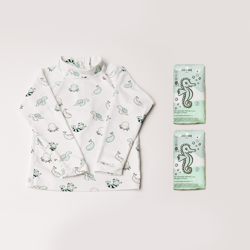 Le coffret couches piscine & T-shirt anti UV